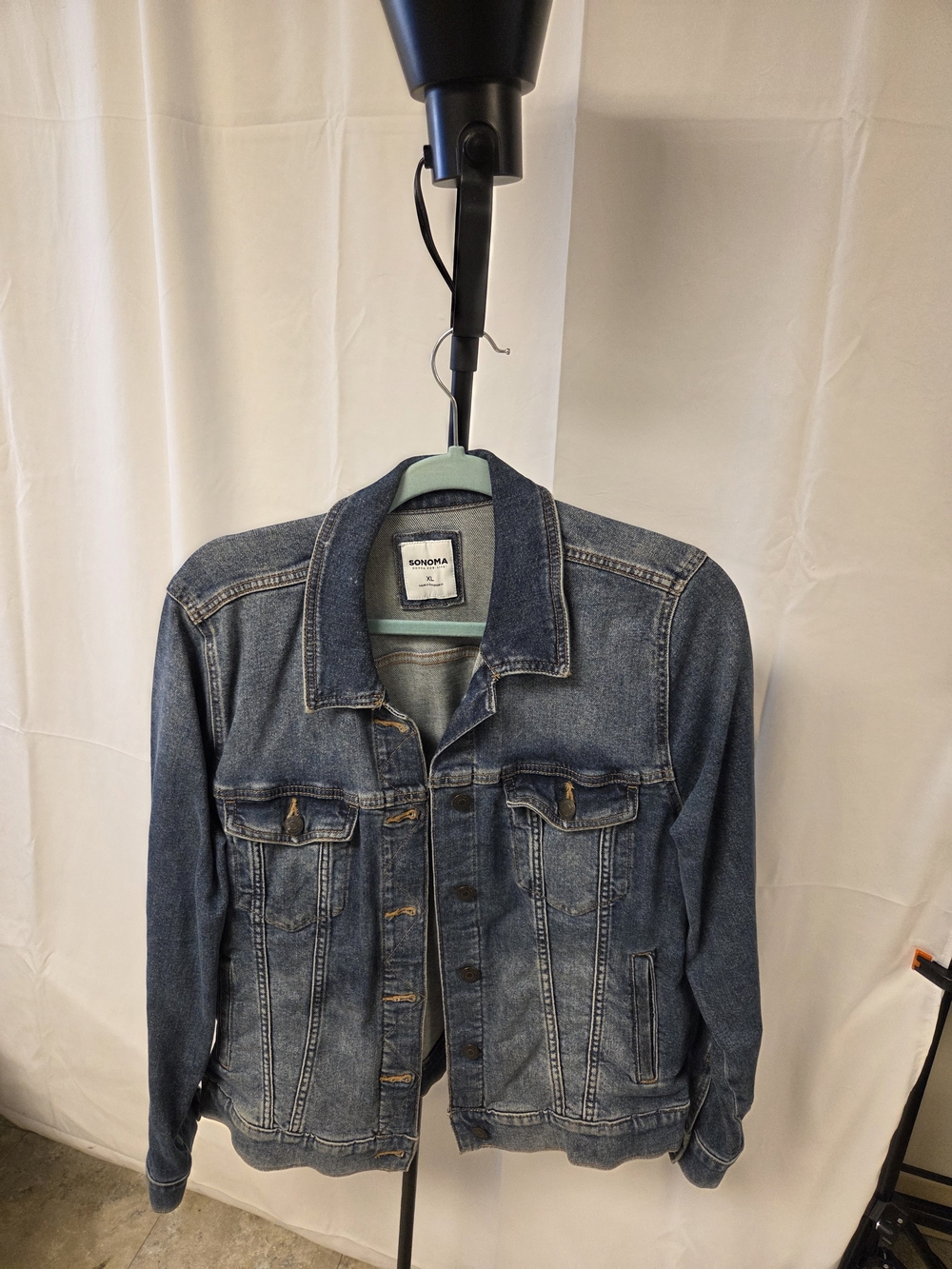 Sonoma Medium Blue Washed Denim Jacket
